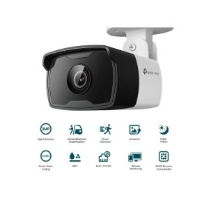 TP-LINK VIGI 3MP zunanja IR Bullet 6mm mrežna kamera (do 2304 × 1296 H.265+ 25fps)