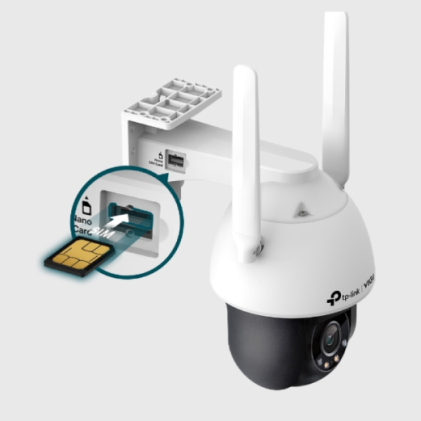 TP-LINK VIGI 4MP zunanja Full-Color 4G/LTE Pan Tilt mrežna kamera (do 2560X1440 H.265+ 30fps) - slika 4