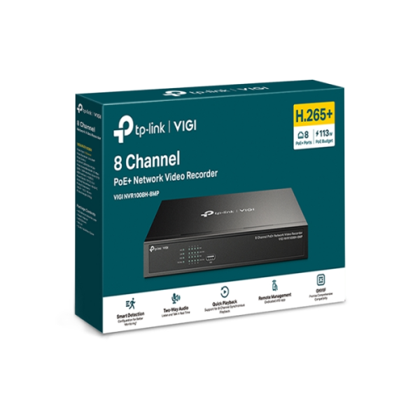 TP-LINK VIGI 8-kanalni PoE+ mrežni video snemalnik 24/7 - slika 3